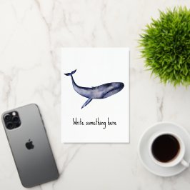 Ballena azul acuarela