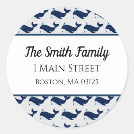 Ballena azul, etiqueta de dirección náutica