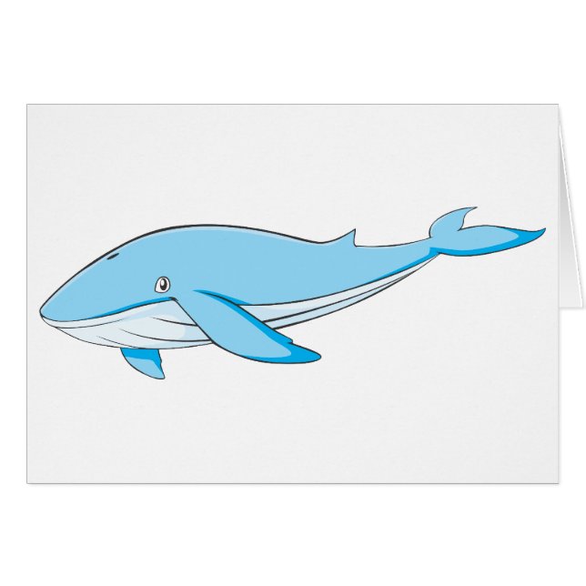 Ballena azul feliz (Anverso (Horizontal))
