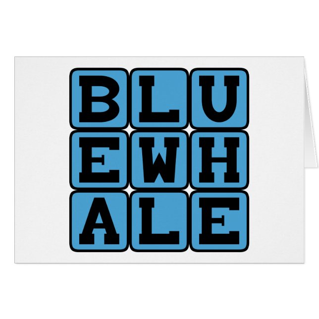 Ballena azul, mamífero marino (Anverso (Horizontal))