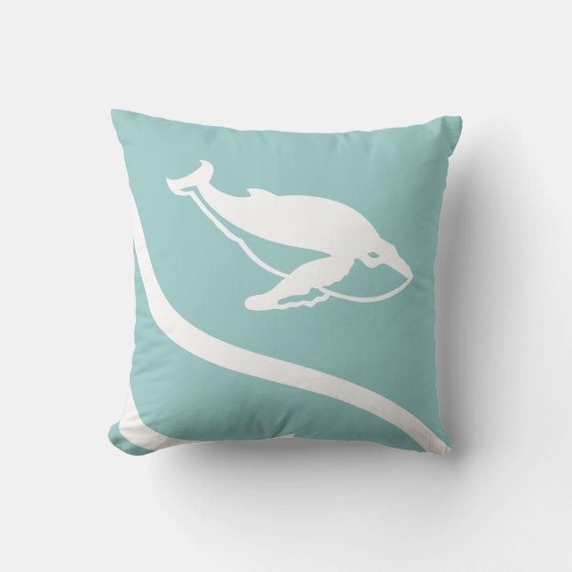 ballena. BLANCO sobre almohada azul gris (Anverso)