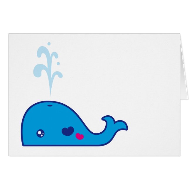 Ballena de Kawaii (Anverso (Horizontal))