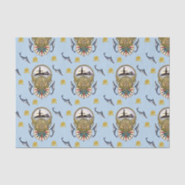 Ballena de un papel de tejido submarino de comerci