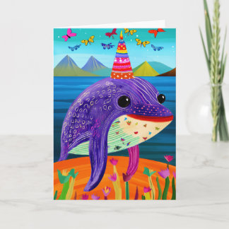 Ballena de un tiempo: Tarjeta de cumpleaños para n
