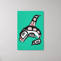 Ballena del Asesino de Arte Nativo Estadounidense 
