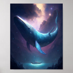 Ballena En El Cielo Fantasía Arte