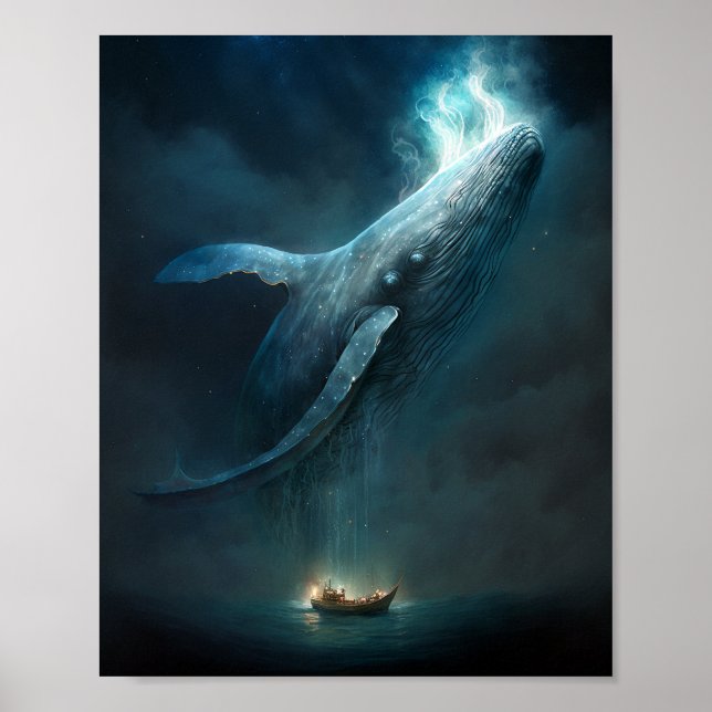 Ballena En El Cielo Fantasía Arte (Frente)