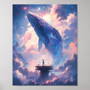 Ballena En El Cielo Fantasía Arte