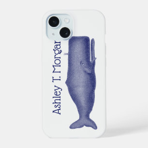Ballena Estilizada de Siglo XIX Vintage #1 en Azul