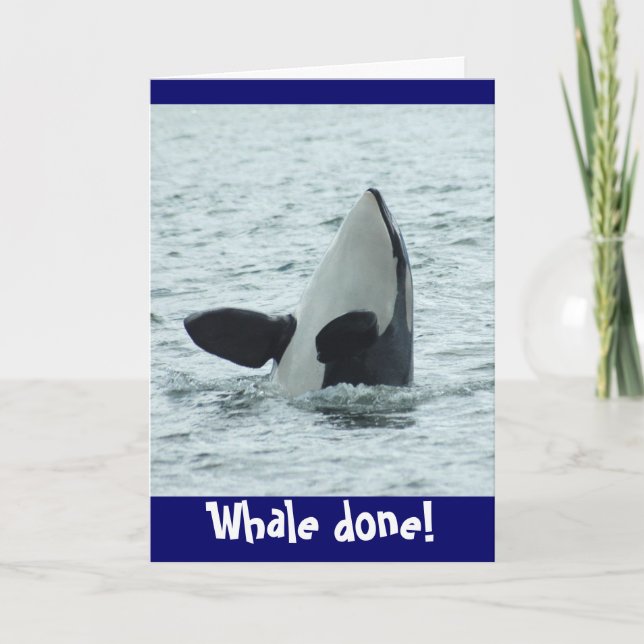 ¡Ballena hecha! Tarjeta de felicitaciones (Anverso)