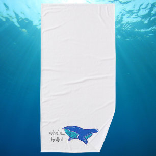 "Ballena Hola" ballena azul blanco