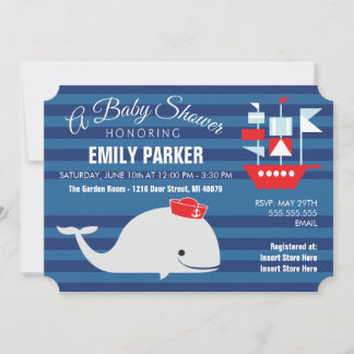 Ballena| Invitación de Baby Shower