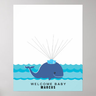 Ballena | Libro de visitas para fiesta de bebé Imp