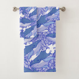 Ballena monocromática azul