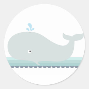 Ballena pequeña {Verde azulada} Pegatinas