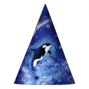 Ballenas asesinas en plena luna Fiesta azul Gorra