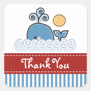 Ballenas Azules Gracias Pegatinas