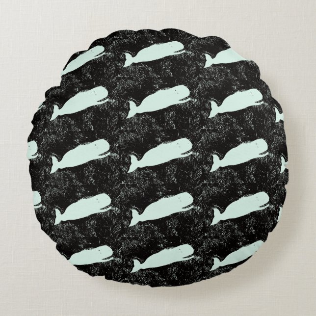 ballenas blancas con almohada de tiro negro (Anverso)