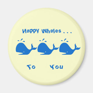 Ballenas felices a usted imán