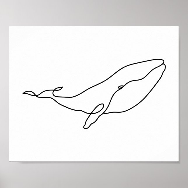 Ballenas , ilustracion de arte de línea (Frente)