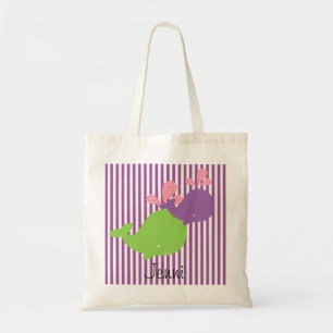 Ballenas moradas y verdes en bolsa Personalizado d