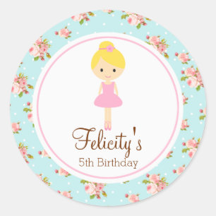 Ballerina 2 pulgadas con etiqueta personalizada