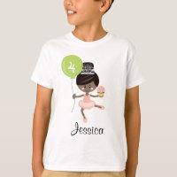 Ballerina Birthday Kids Camiseta afroamericana