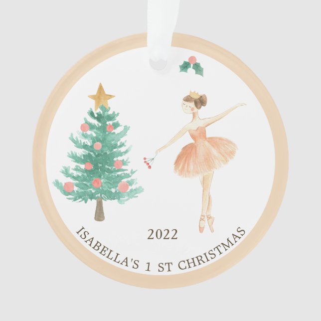 Ballerina Chica 1er Ornamento de Navidad (Anverso)