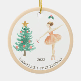 Ballerina Chica 1er Ornamento de Navidad