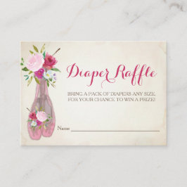 Ballerina Chica Baby Shower Diaper Raffle Ticket