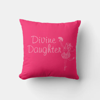 Ballerina chica nombre rosa rojo hija almohada de