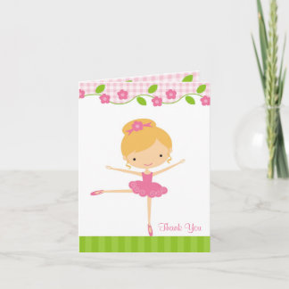 Ballerina Chica Tarjeta de agradecimiento