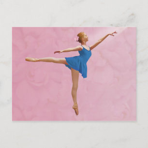 Ballerina con Rosa en la postal árabe de Pose