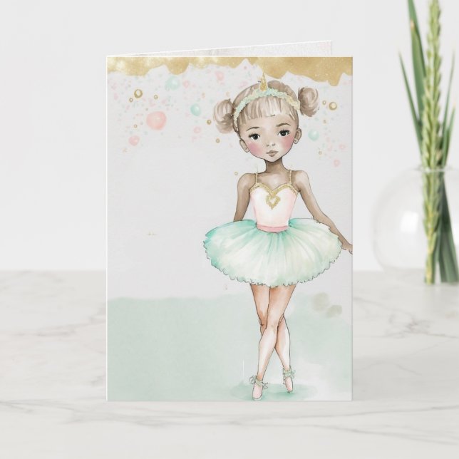 Ballerina, Cumpleaños, Tarjeta de Artes Gráficas N (Anverso)