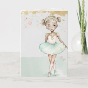 Ballerina, Cumpleaños, Tarjeta de Artes Gráficas N