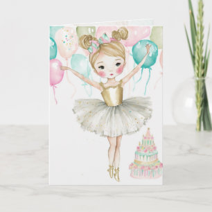 Ballerina, Cumpleaños, Tarjeta de Artes Gráficas N