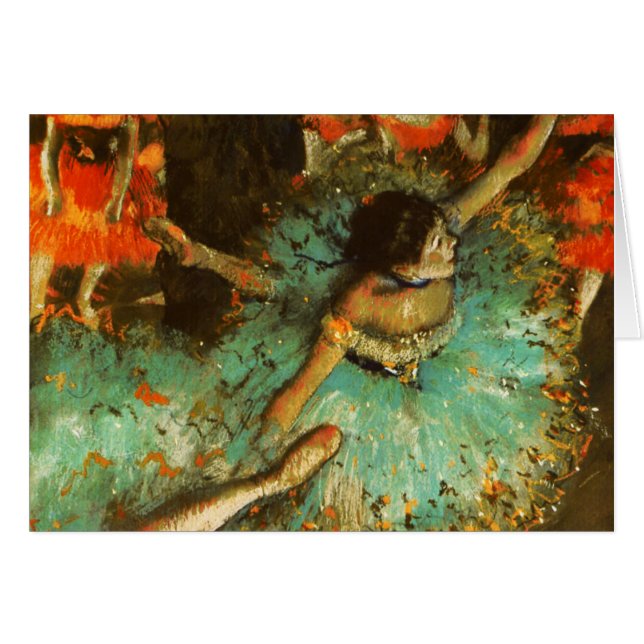 Ballerina Dance Green Dancer Edger Degas Painting (Anverso (Horizontal))