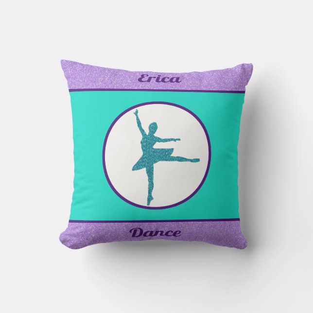 Ballerina Dance Purple / Cojín decorativo Turquesa (Anverso)