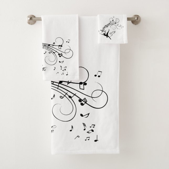 Ballerina Dancing with Music Notes (In situ)