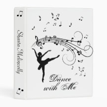 Ballerina Dancing with Music Notes Personal