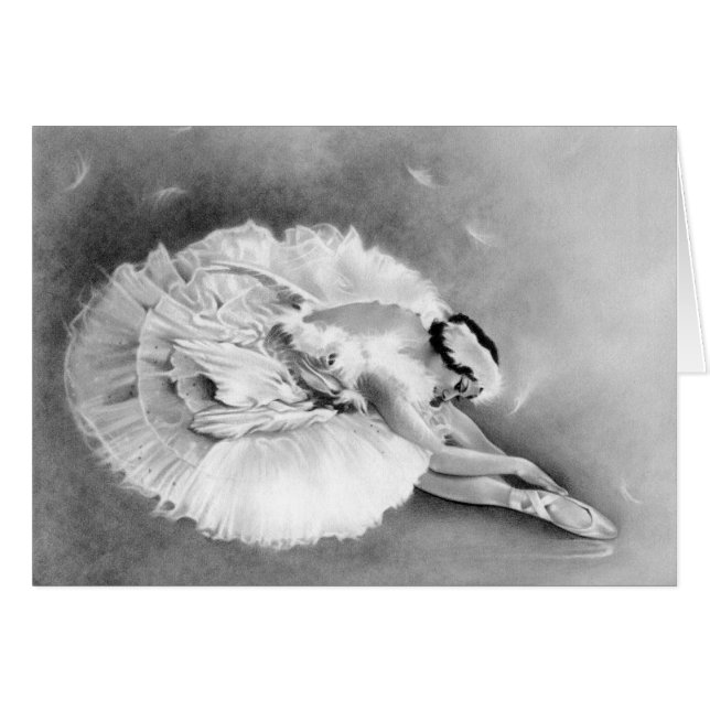 Ballerina Dying Swan Card (Anverso (Horizontal))