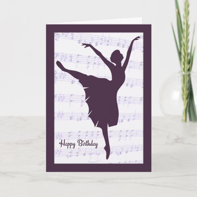 Ballerina frente a la Tarjeta de Cumpleaños de la  (Anverso)