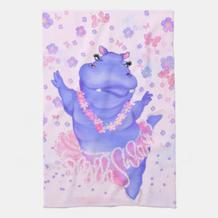 Ballerina Hippo Funny Kitchen Toalla de Ballet Bai