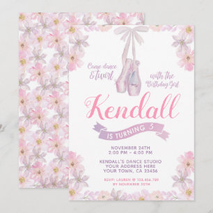 Ballerina Invitación al cumpleaños, Fiesta de ball