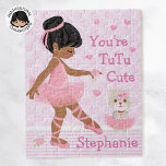 Ballerina multicultural Tutu Cute Jigsaw Puzzle<br><div class="desc">Balerina Multicultural Personalizada "Eres TuTuCute". Por favor,  revisa más de mis regalos personalizados.</div>