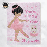 Ballerina multicultural Tutu Cute Jigsaw Puzzle<br><div class="desc">Balerina Multicultural Personalizada "Eres TuTuCute". Por favor,  revisa más de mis regalos personalizados.</div>