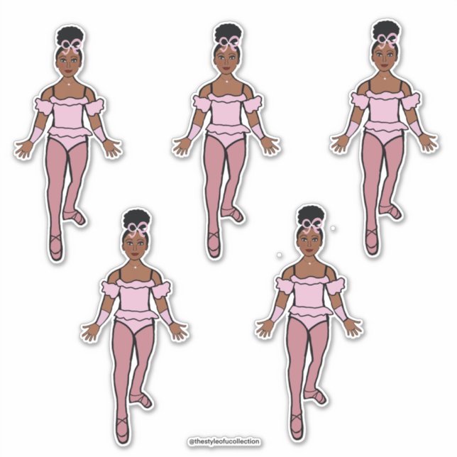 Ballerina Pegatinas de vinílico de corte Personali (Anverso)