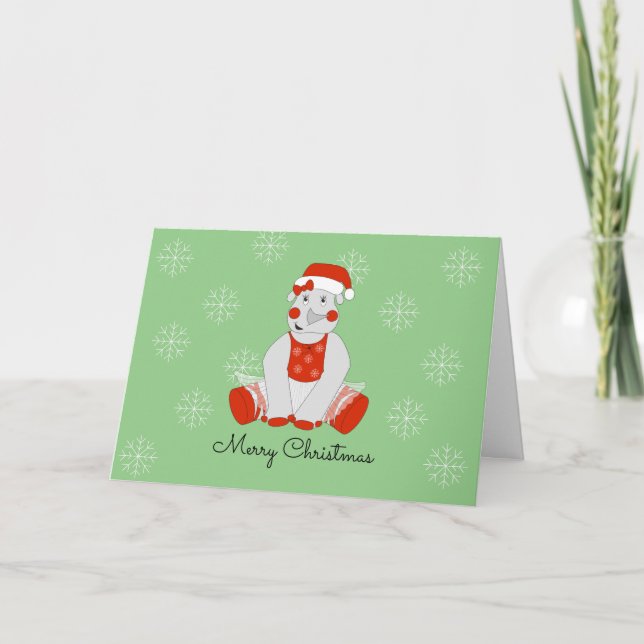 Ballerina Rinoceronte Copos de Nieve Navidad (Anverso)