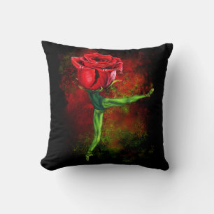 Ballerina Rosa Cojín decorativo de bailarina de ba