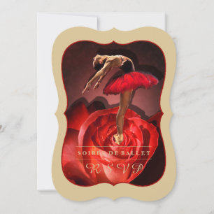 Ballerina Rosa - Tarjeta RSVP